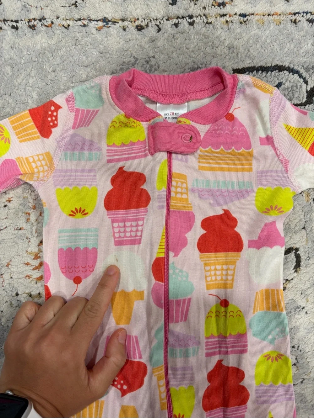 Hanna Andersson bundle of 5 footless sleepers, size 9-18 months